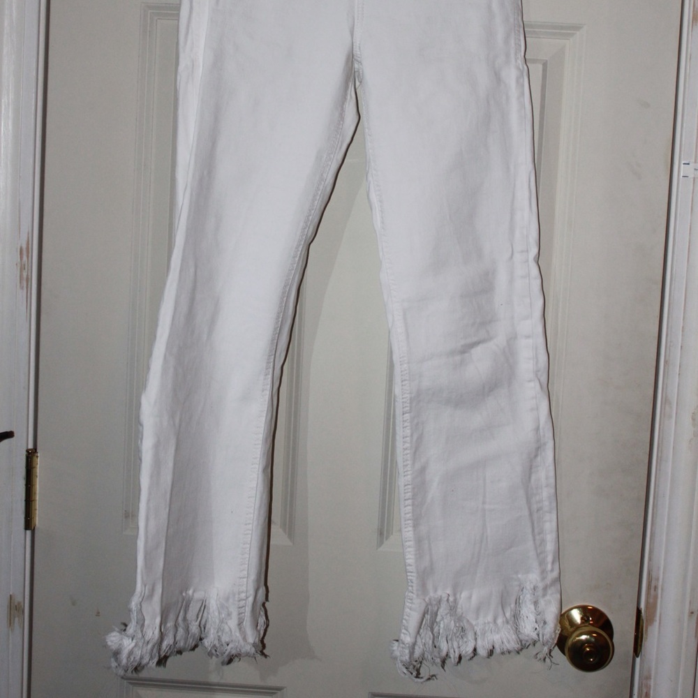 white highwasted jeans